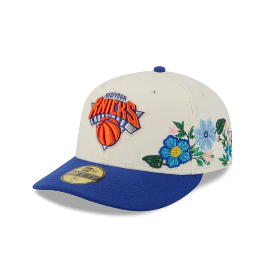 New York Knicks Tonal Florals White 59FIFTY Fitted Hat - New Era Cap