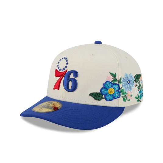 Philadelphia 76ers Tonal Florals White 59FIFTY Fitted Hat - New Era Cap
