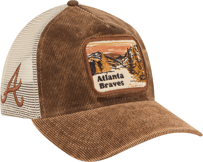 Atlanta Braves Vintage Landscape Brown 9TWENTY A-Frame Trucker Hat