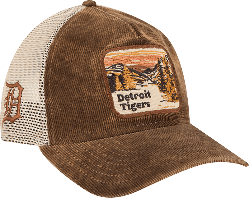 Detroit Tigers Vintage Landscape Brown 9TWENTY A-Frame Trucker Hat