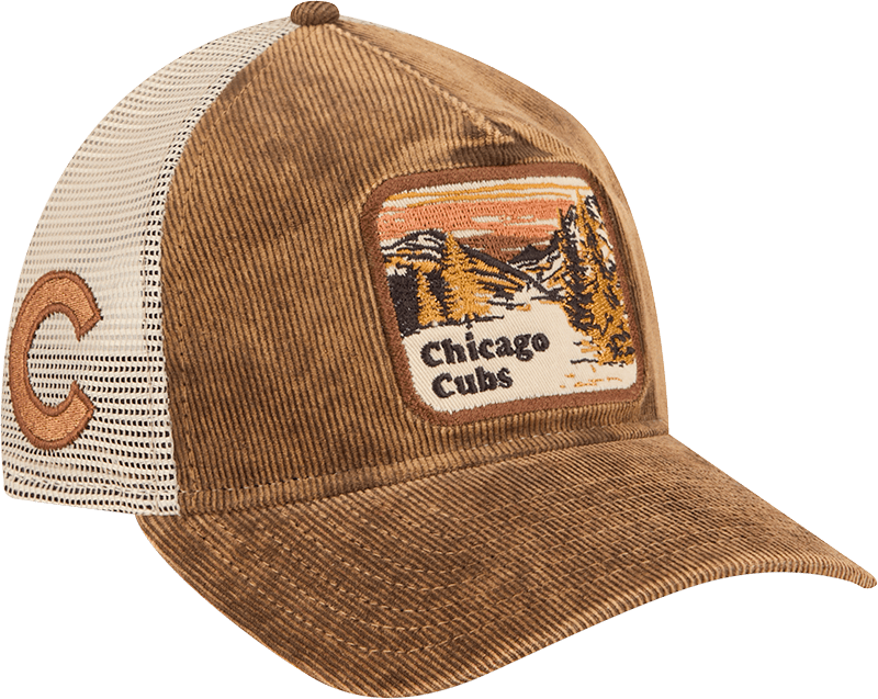 Chicago Cubs Vintage Landscape Brown 9TWENTY A-Frame Trucker Hat
