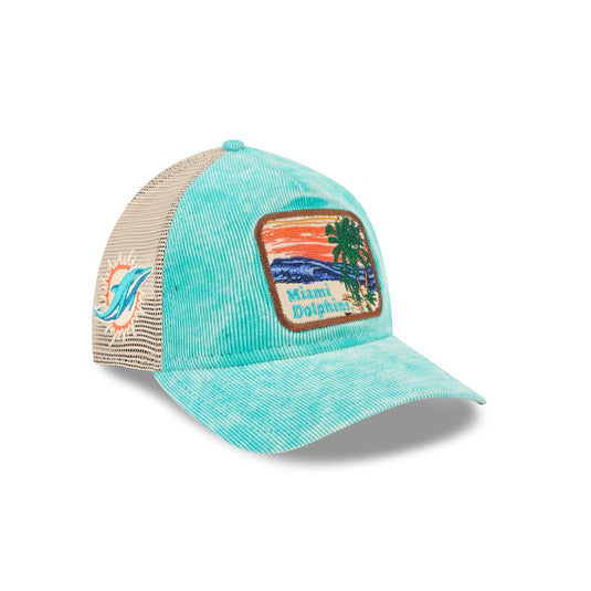 Miami Dolphins Vintage Landscape 9TWENTY A-Frame Trucker Hat - New Era Cap