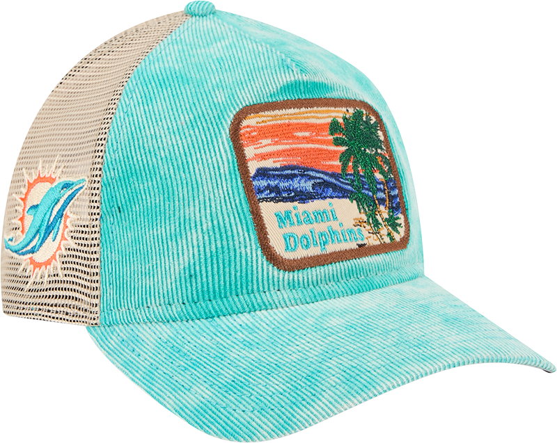Miami Dolphins Vintage Landscape 9TWENTY A-Frame Trucker Hat