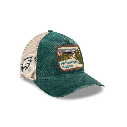 Philadelphia Eagles Vintage Landscape 9TWENTY A-Frame Trucker Hat - New Era Cap