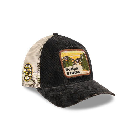Boston Bruins Vintage Landscape 9TWENTY A-Frame Trucker Hat - New Era Cap