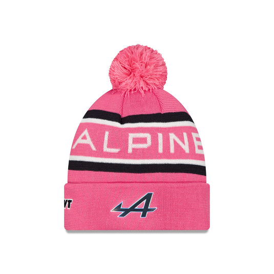 BWT Alpine F1 Team Pop Pink Pom Knit Hat - New Era Cap