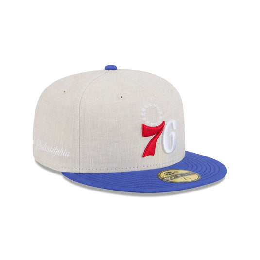 Philadelphia 76ers Linen 59FIFTY Fitted Hat - New Era Cap