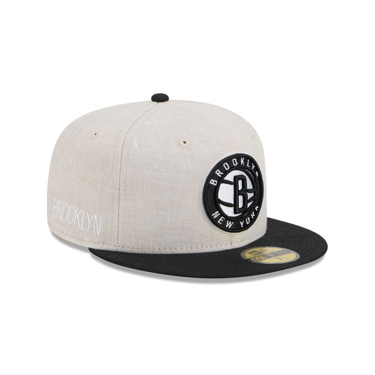Brooklyn Nets Linen 59FIFTY Fitted Hat - New Era Cap