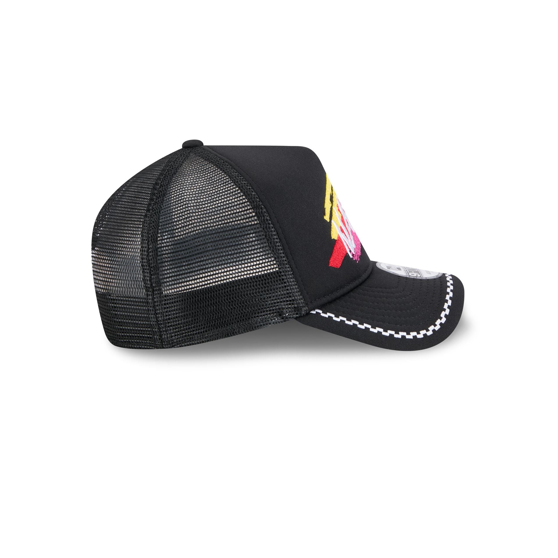 New Era A-Frame Mesh Trucker Cap – HOT Rod Schwarz, Verstellbare Snapback Mütze