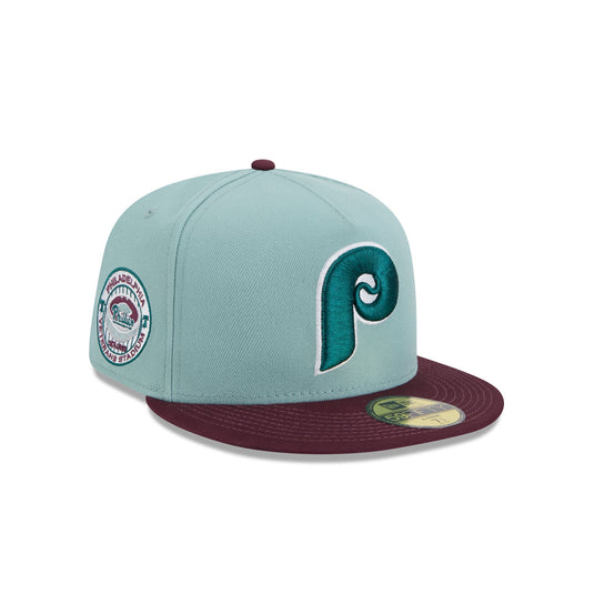 Philadelphia Phillies Beach Kiss Blue 59FIFTY A-Frame Fitted Hat - New Era Cap