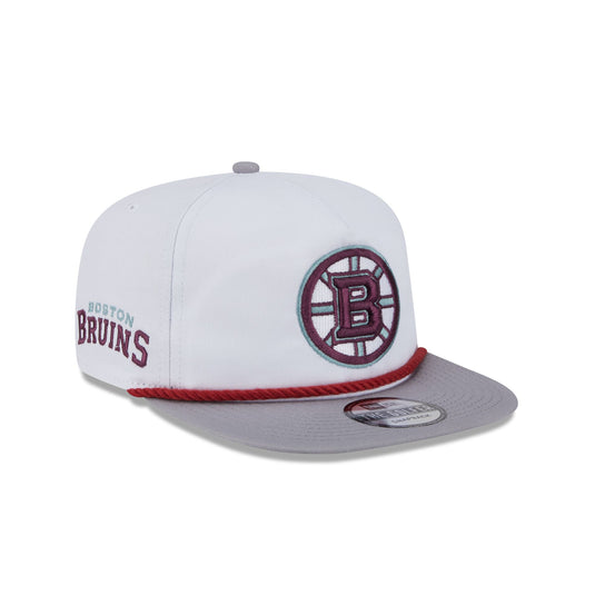 Boston Bruins Optic White Golfer Hat - New Era Cap