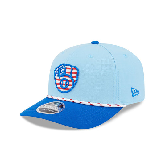 Milwaukee Brewers Independence Day 2025 9SEVENTY Stretch-Snap Hat - New Era Cap
