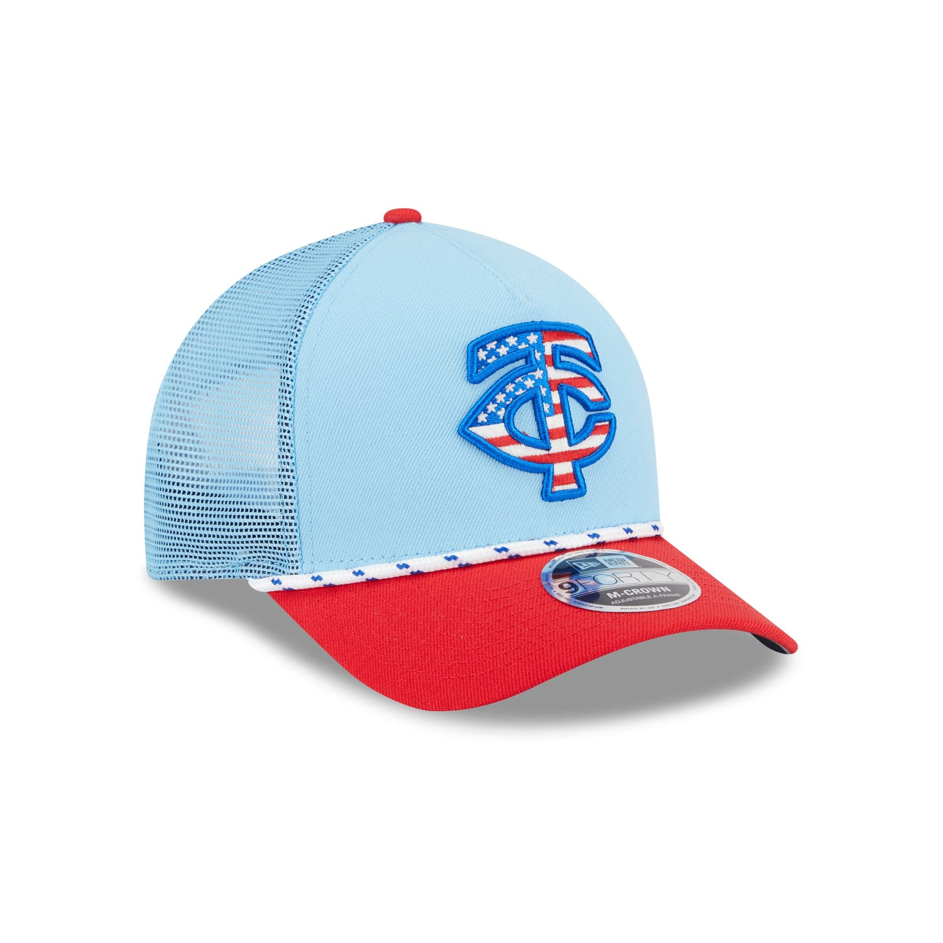 Minnesota Twins Independence Day 2025 9FORTY M-Crown A-Frame Trucker Hat