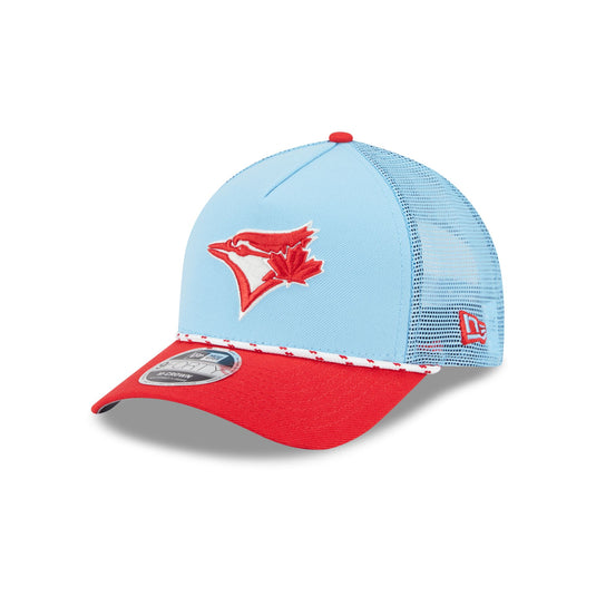 Toronto Blue Jays Independence Day 2025 9FORTY M-Crown A-Frame Trucker Hat - New Era Cap
