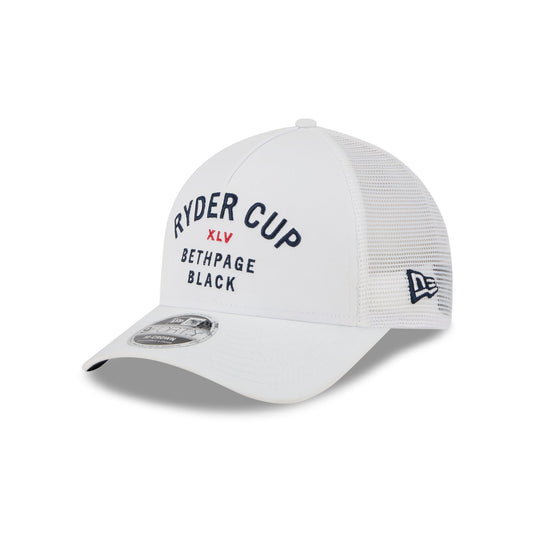 2025 Ryder Cup Minimalist White 9FORTY M-Crown A-Frame Trucker Hat - New Era Cap