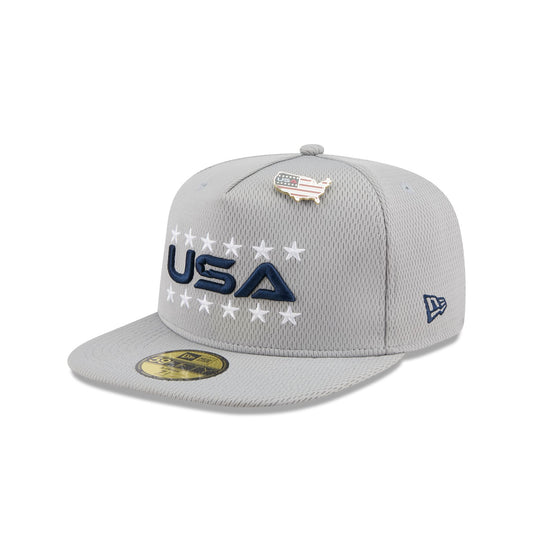2025 Ryder Cup Team USA Gray 59FIFTY A-Frame Fitted Hat - New Era Cap