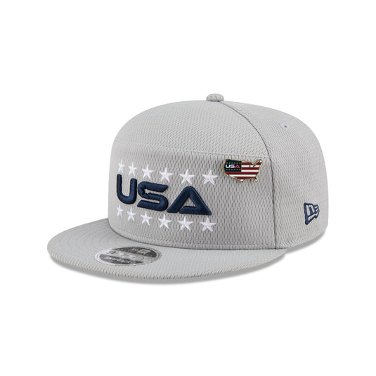 2025 Ryder Cup Team USA Gray Split Panel 9FIFTY Snapback Hat - New Era Cap
