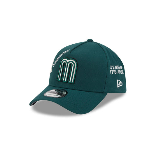 Mexico Baseball New Era Anniversary Logos Green 9FORTY M-Crown A-Frame Snapback Hat - New Era Cap