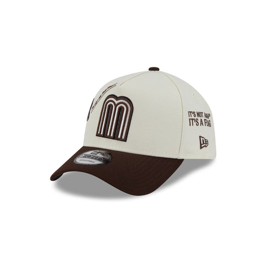 Mexico Baseball New Era Anniversary Logos Brown Visor 9FORTY M-Crown A-Frame Snapback Hat - New Era Cap