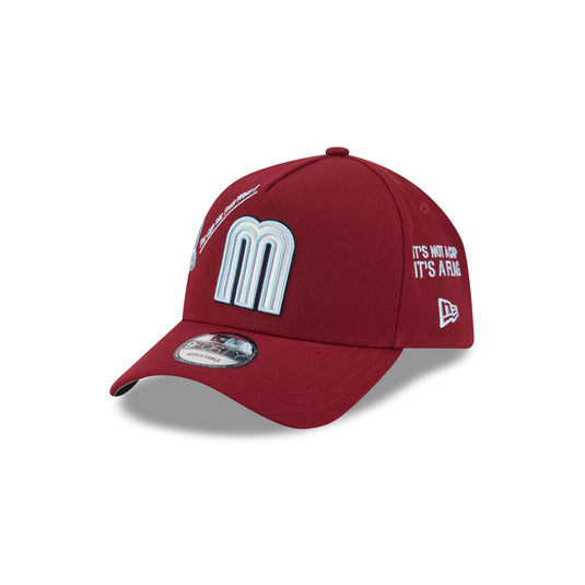 Mexico Baseball New Era Anniversary Logos Maroon 9FORTY M-Crown A-Frame Snapback Hat - New Era Cap