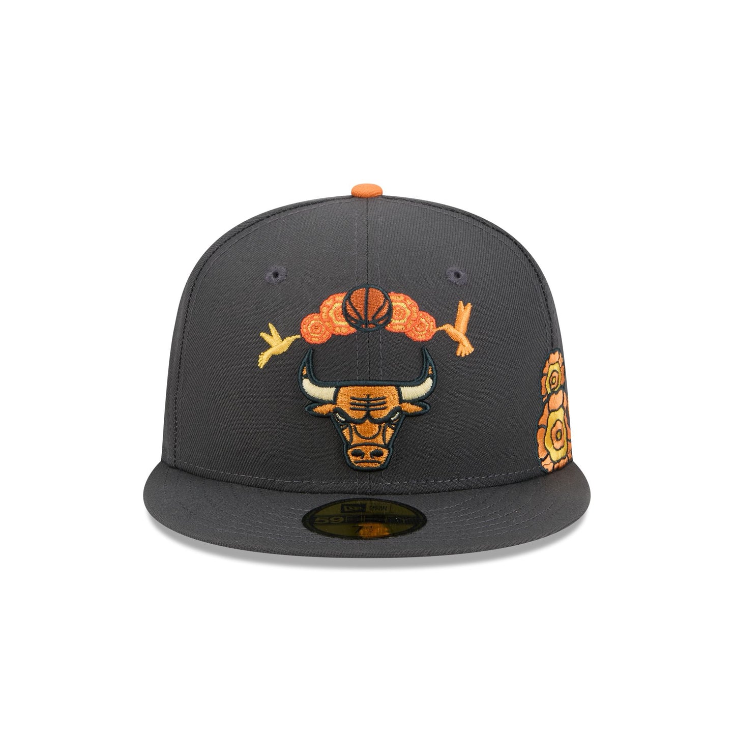 Chicago Bulls Day of the Dead Graphite 59FIFTY Fitted Hat
