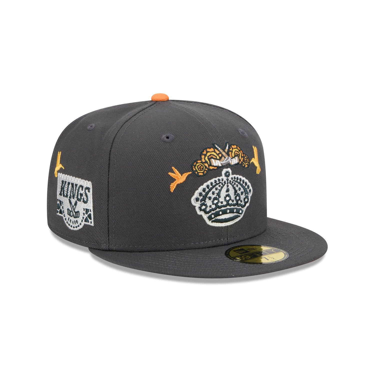 Los Angeles Kings Day of the Dead Graphite 59FIFTY Fitted Hat