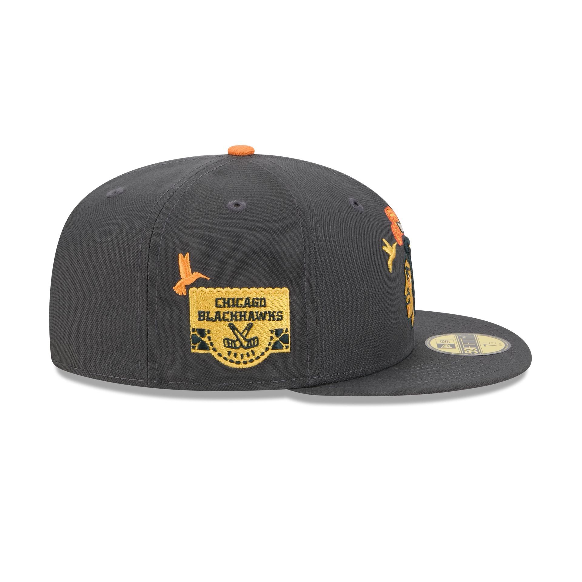 Chicago Blackhawks Day of the Dead Graphite 59FIFTY Fitted Hat