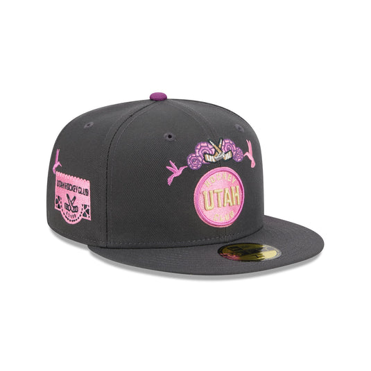 Utah Hockey Club Day of the Dead Graphite 59FIFTY Fitted Hat - New Era Cap