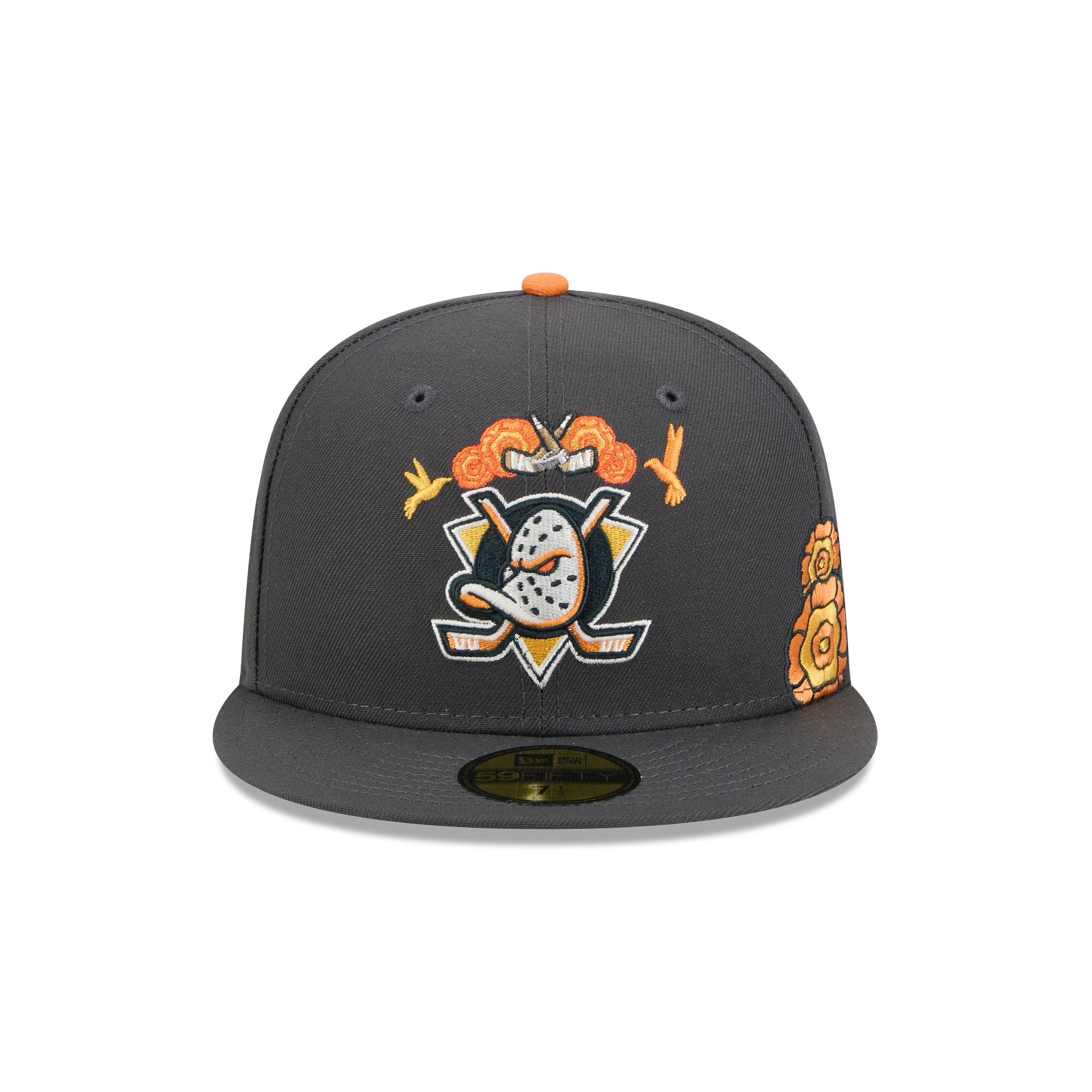 Anaheim Ducks Day of the Dead Graphite 59FIFTY Fitted Hat – New