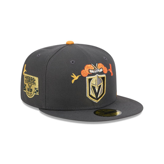 Vegas Golden Knights Day of the Dead Graphite 59FIFTY Fitted Hat - New Era Cap