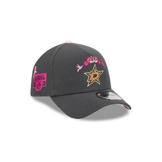 Dallas Stars Day of the Dead Graphite 9FORTY A-Frame Snapback Hat - New Era Cap