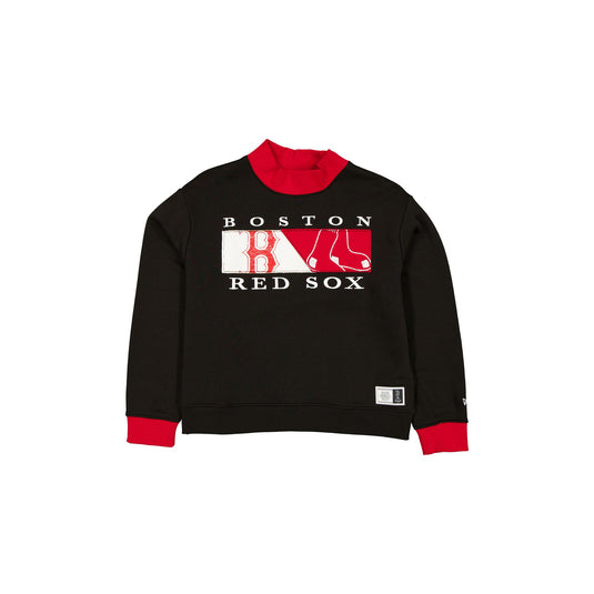 Boston Red Sox Team Split Women's Mockneck - New Era Cap