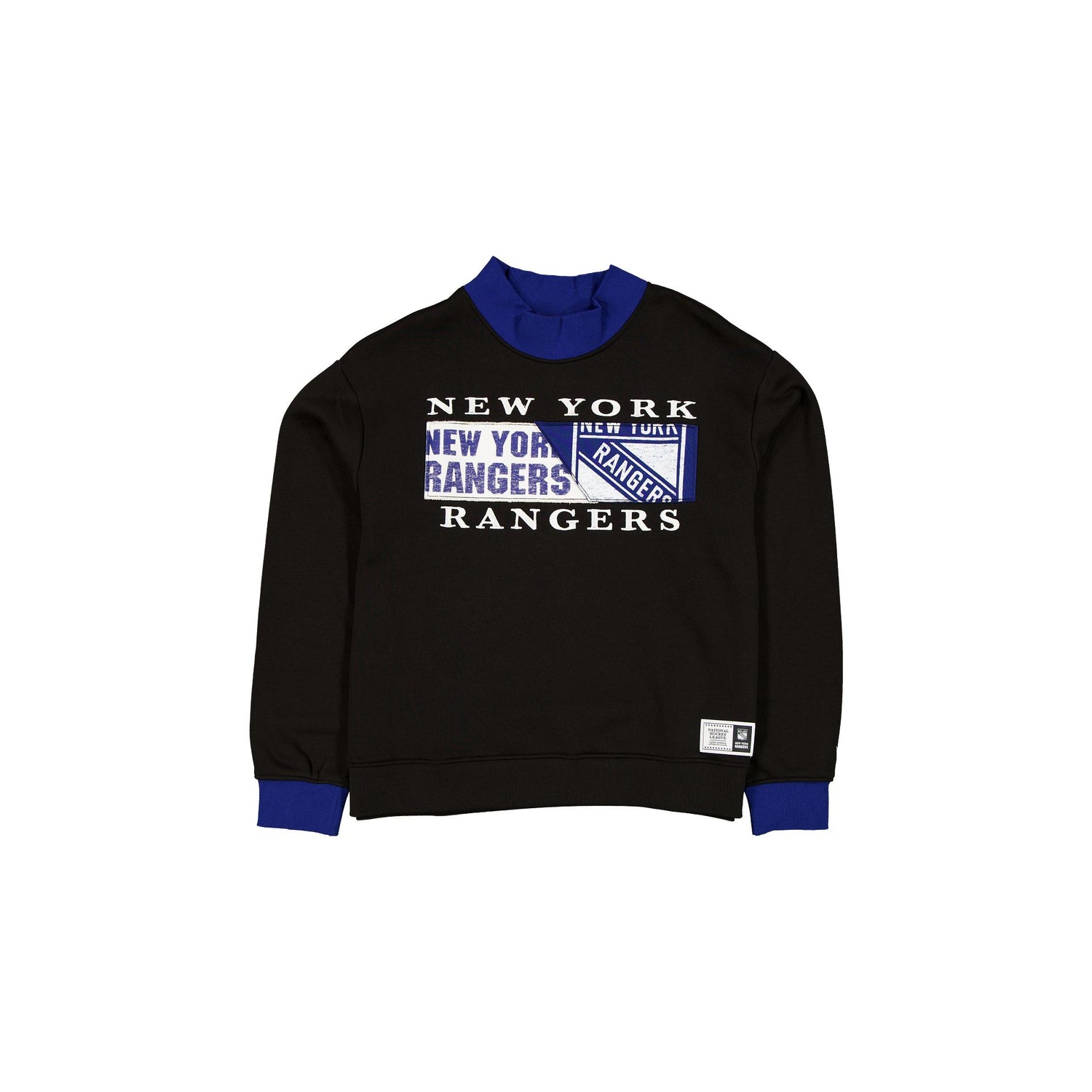 New York Rangers Team Split Women's Mockneck