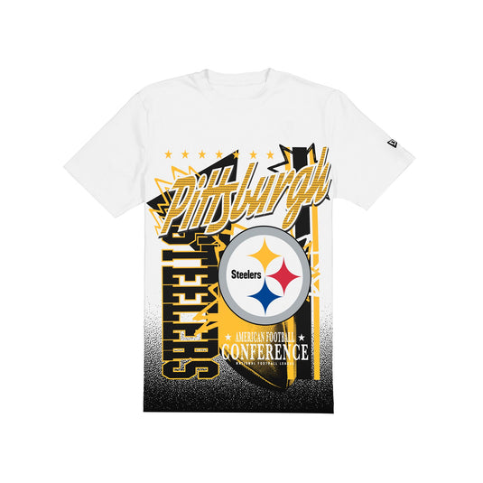 Pittsburgh Steelers Sport Classics White Short-Sleeve T-Shirt - New Era Cap