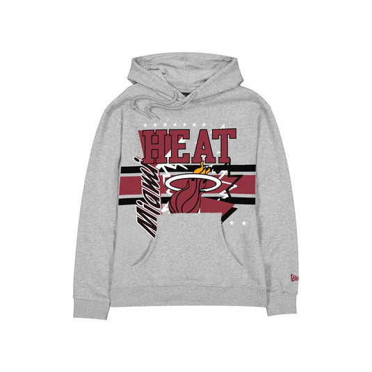 Miami Heat Sport Classics Heather Gray Hoodie - New Era Cap