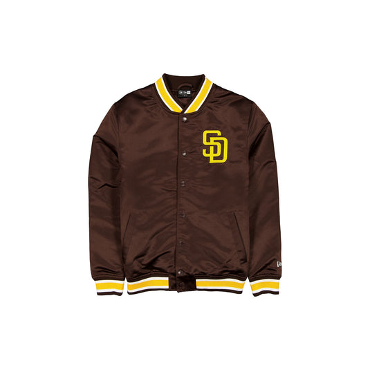 San Diego Padres Sport Classics Brown Satin Jacket - New Era Cap