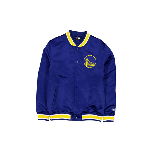 Golden State Warriors Sport Classics Blue Satin Jacket - New Era Cap