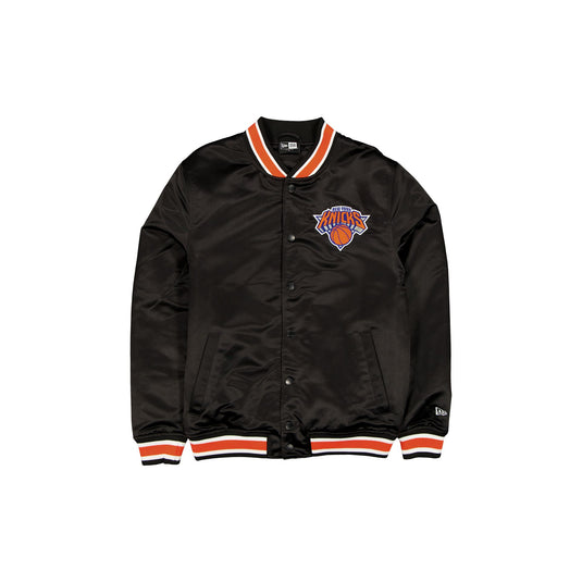 New York Knicks Sport Classics Black Satin Jacket - New Era Cap