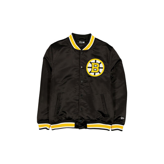 Boston Bruins Sport Classics Black Satin Jacket - New Era Cap