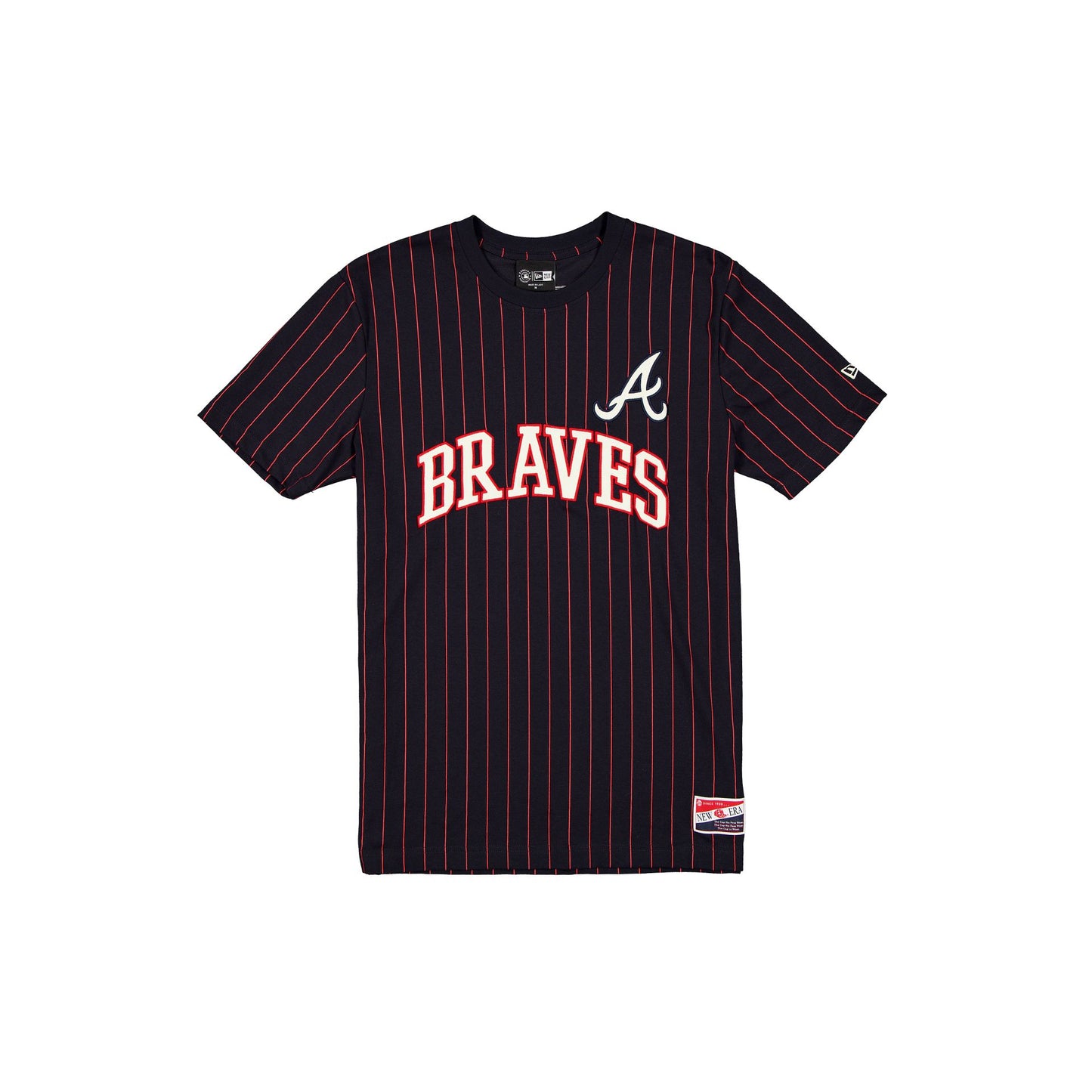 Atlanta Braves Throwback Retro Pinstripe T-Shirt, Blue