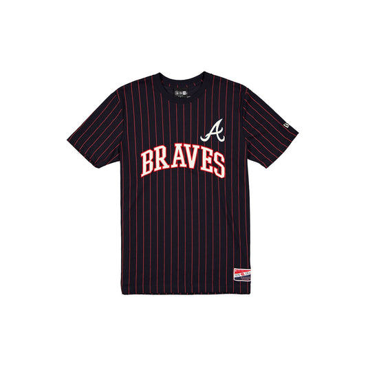 Atlanta Braves Throwback Retro Pinstripe T-Shirt - New Era Cap