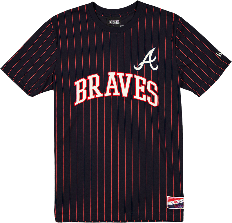 Atlanta Braves Throwback Retro Pinstripe T-Shirt
