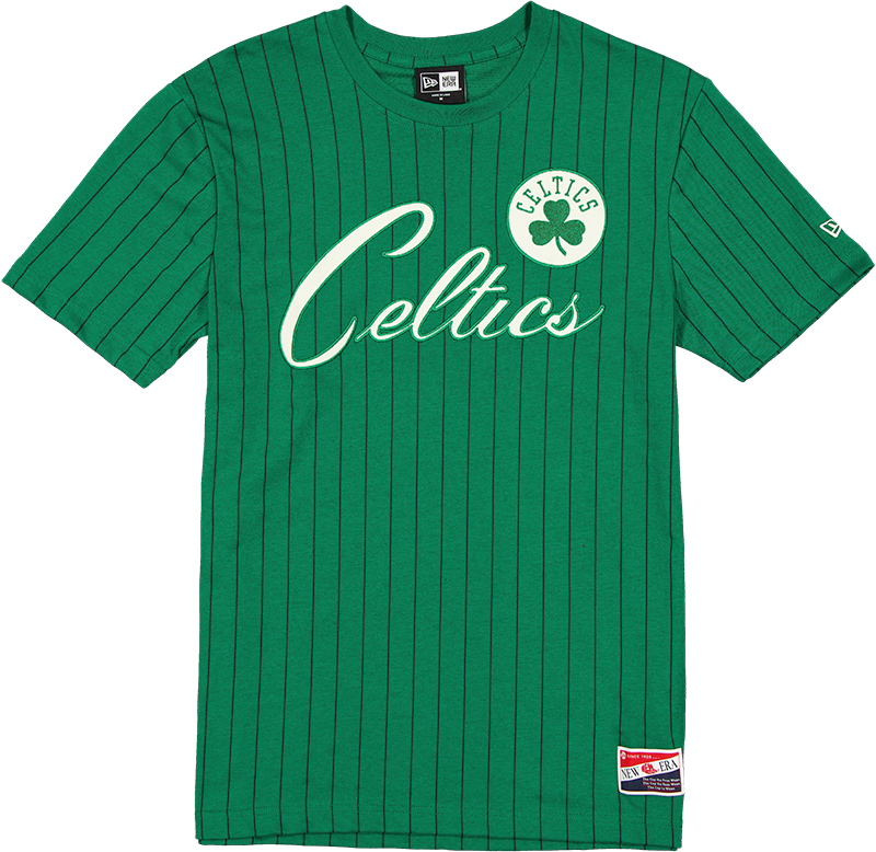 Boston Celtics Throwback Retro Pinstripe T-Shirt