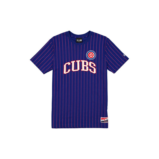 Chicago Cubs Throwback Retro Pinstripe T-Shirt - New Era Cap