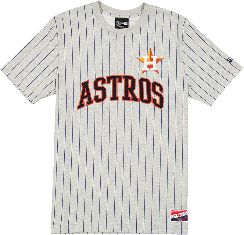 Houston Astros Throwback Retro Gray Pinstripe T-Shirt