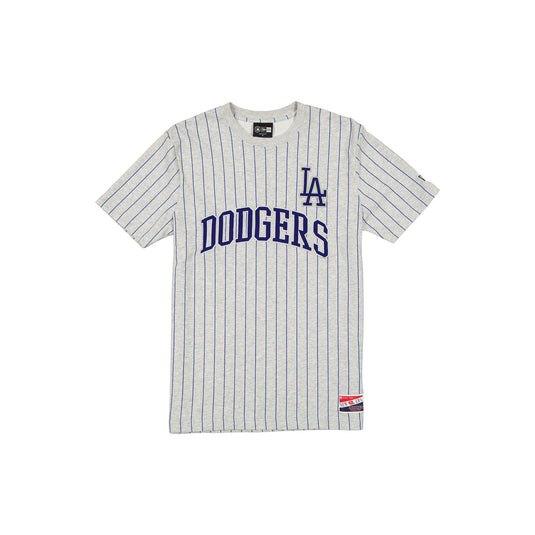 Los Angeles Dodgers Throwback Retro Gray Pinstripe T-Shirt - New Era Cap
