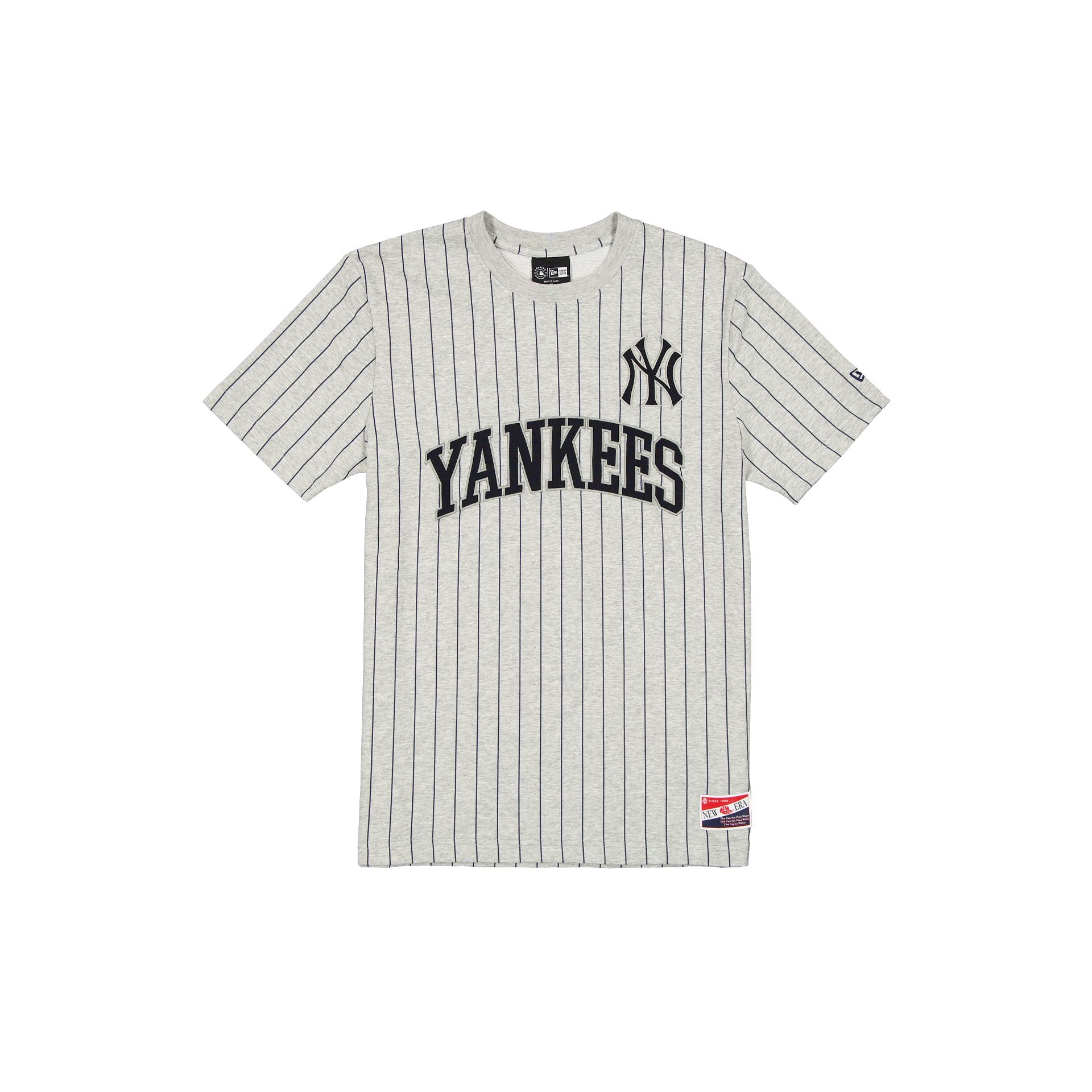 New York Yankees Throwback Retro Gray Pinstripe T-Shirt