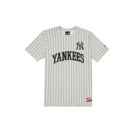 New York Yankees Throwback Retro Gray Pinstripe T-Shirt - New Era Cap