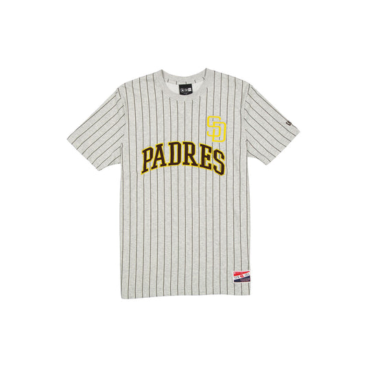 San Diego Padres Throwback Retro Gray Pinstripe T-Shirt - New Era Cap