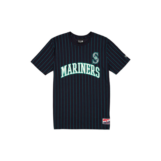 Seattle Mariners Throwback Retro Pinstripe T-Shirt - New Era Cap